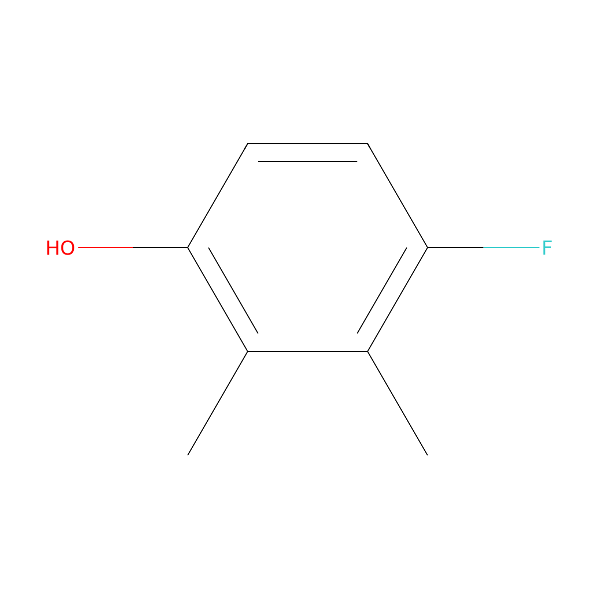 4-Fluoro-2,3-dimethylphenol molecular structure, CAS 77249-34-4
