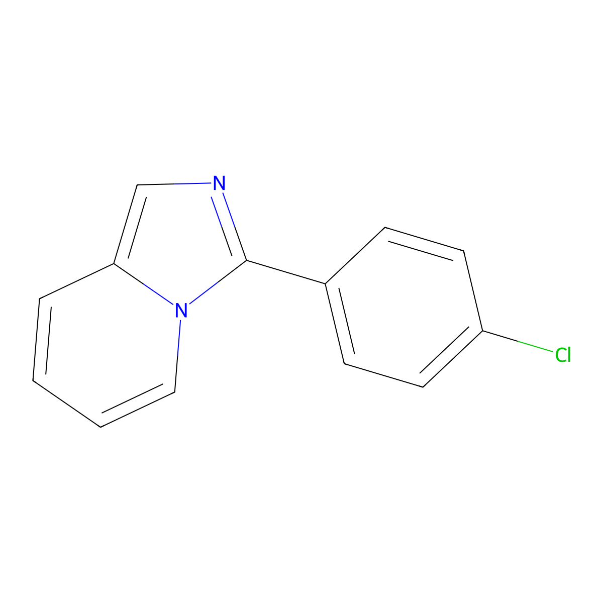 3-(4-Chlorophenyl)imidazo[1,5-a]pyridine molecular structure, CAS 77250-69-2