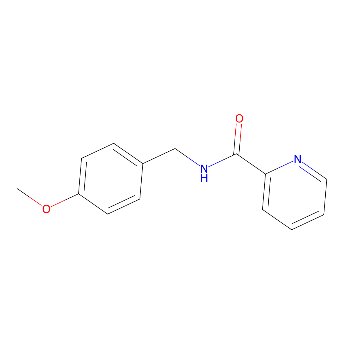 N-[(4-methoxyphenyl)methyl]pyridine-2-carboxamide molecular structure, CAS 77250-70-5