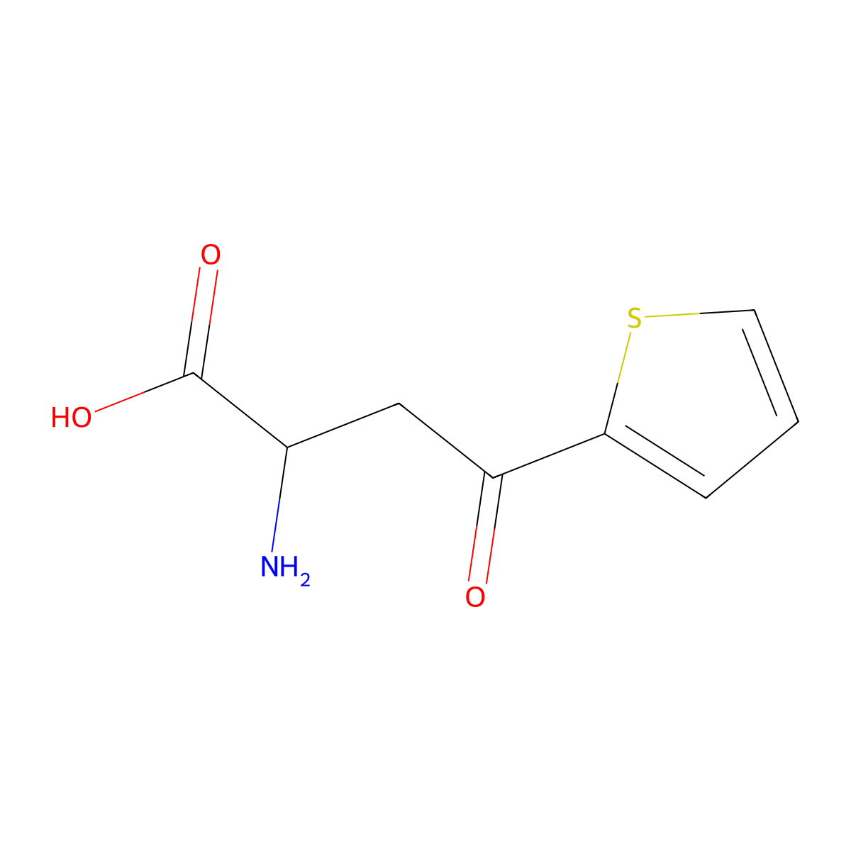 2-Amino-4-oxo-4-(thiophen-2-yl)butanoic acid molecular structure, CAS 77253-23-7