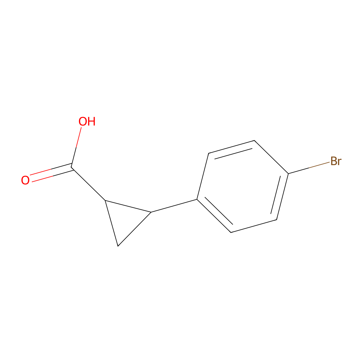 2-(4-Bromophenyl)cyclopropanecarboxylic acid molecular structure, CAS 77255-26-6