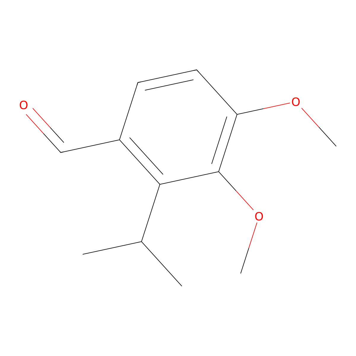 2-Isopropyl-3,4-dimethoxybenzaldehyde molecular structure, CAS 77256-02-1