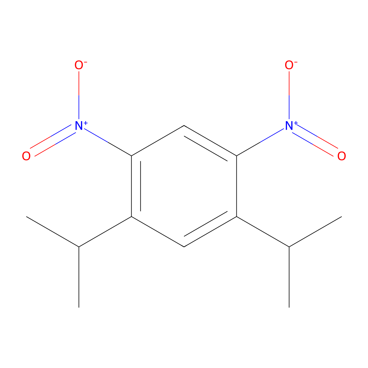 1,5-Dinitro-2,4-di(propan-2-yl)benzene molecular structure, CAS 77256-78-1
