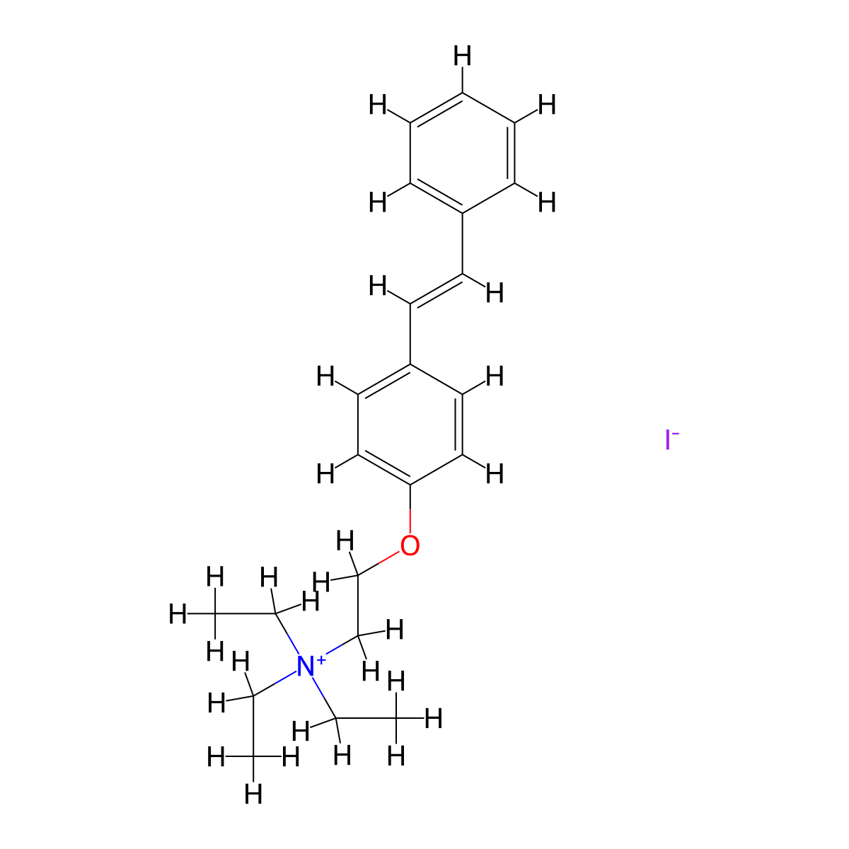 Stilonium Iodide molecular structure, CAS 77257-42-2