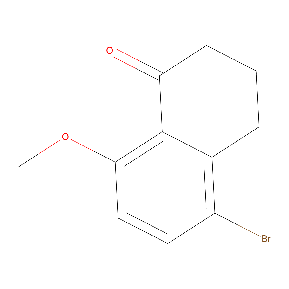 5-Bromo-8-methoxy-3,4-dihydronaphthalen-1(2H)-one molecular structure, CAS 77259-96-2