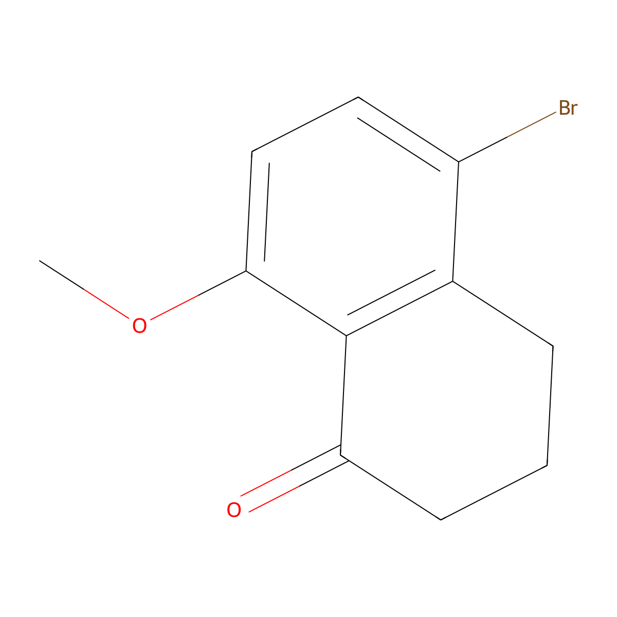 5-Bromo-8-methoxy-3,4-dihydronaphthalen-1(2H)-one molecular structure, CAS 77259-96-2