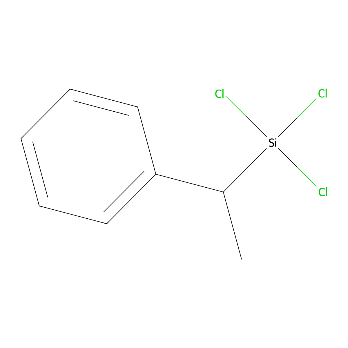 1-Trichlorosilylethylbenzene molecular structure, CAS 7726-28-5