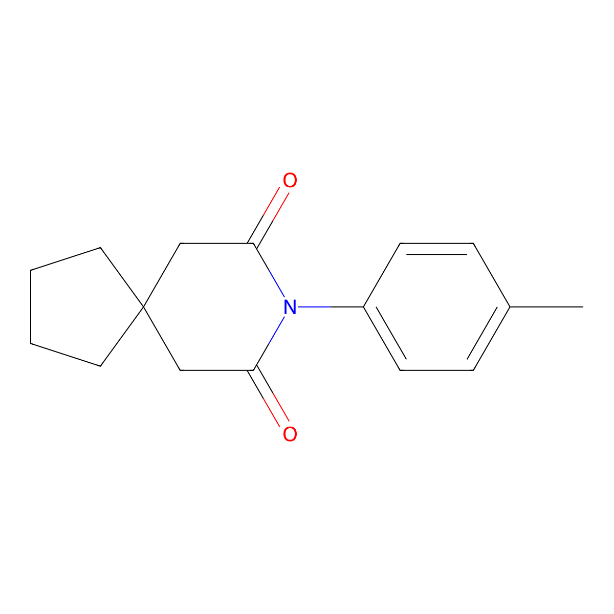 8-(4-Methylphenyl)-8-azaspiro[4.5]decane-7,9-dione molecular structure, CAS 77261-42-8