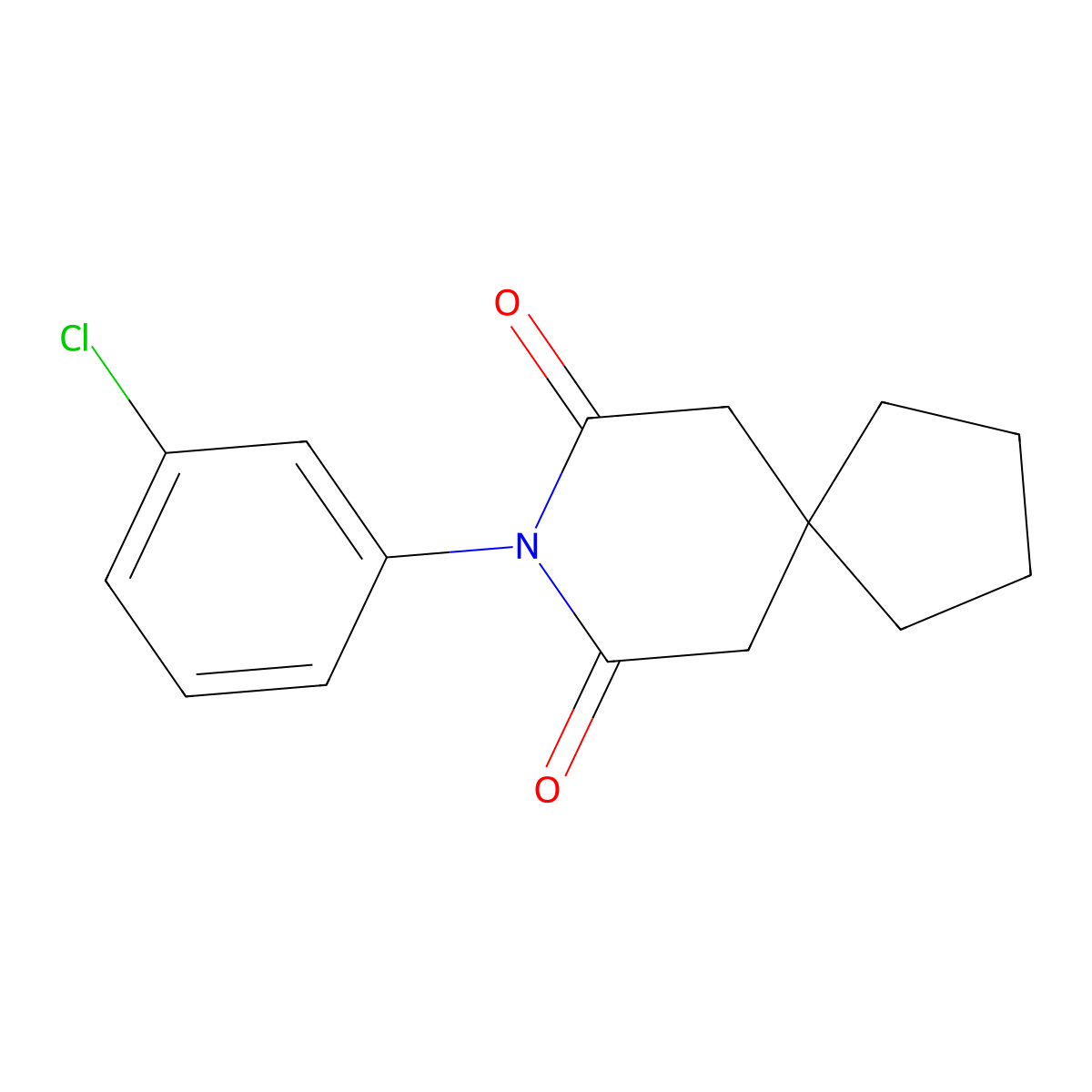 8-(3-Chlorophenyl)-8-azaspiro[4.5]decane-7,9-dione molecular structure, CAS 77261-43-9