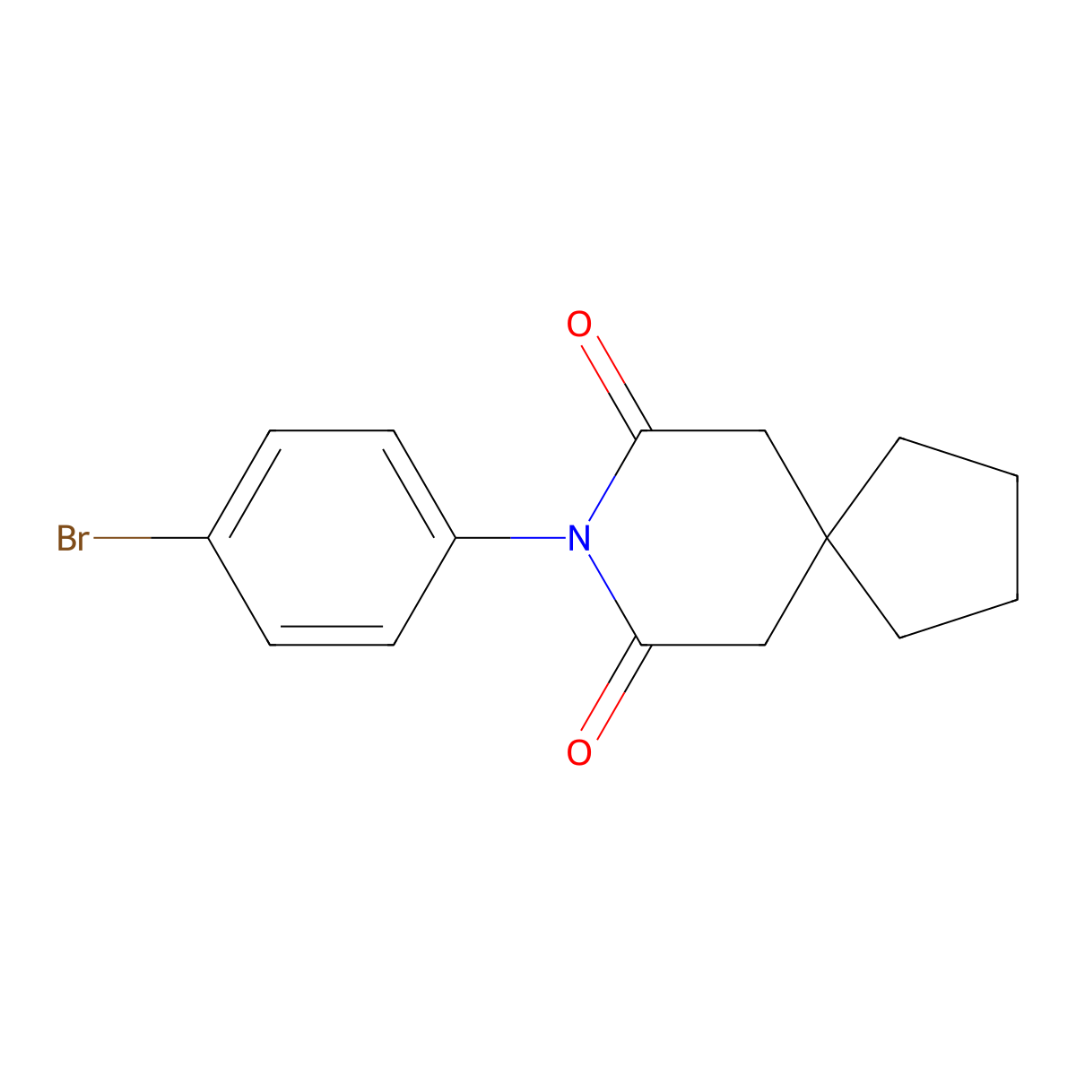 8-(4-Bromophenyl)-8-azaspiro[4.5]decane-7,9-dione molecular structure, CAS 77261-45-1