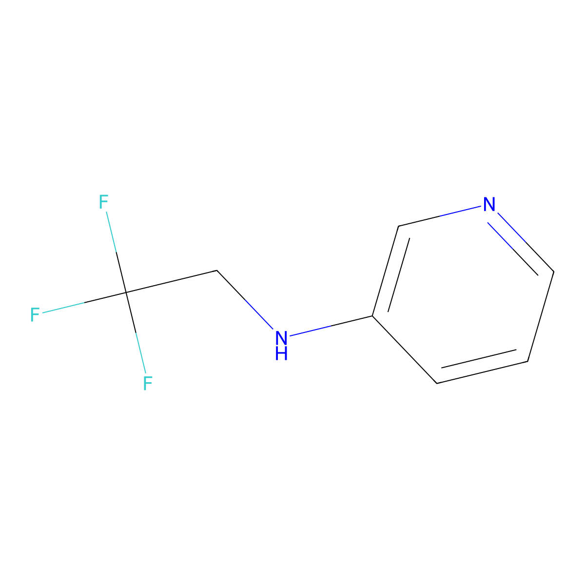 N-(2,2,2-Trifluoroethyl)pyridin-3-amine molecular structure, CAS 77262-40-9