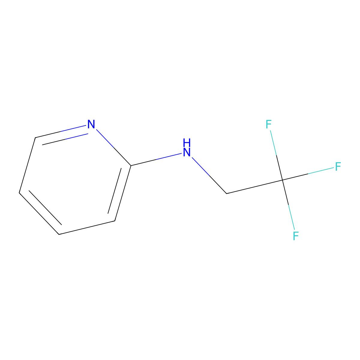 N-(2,2,2-trifluoroethyl)pyridin-2-amine molecular structure, CAS 77262-41-0