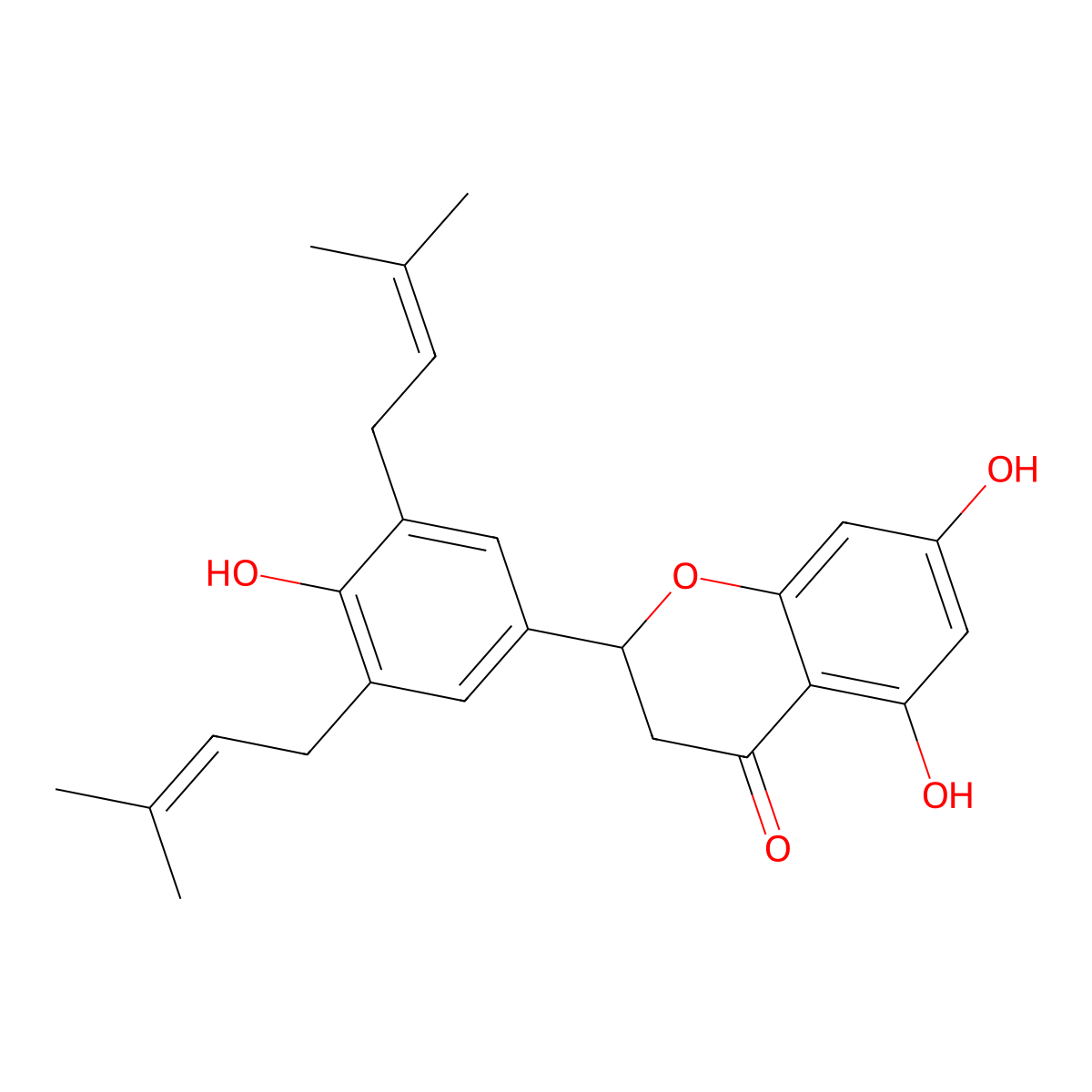 Abyssinone V molecular structure, CAS 77263-11-7