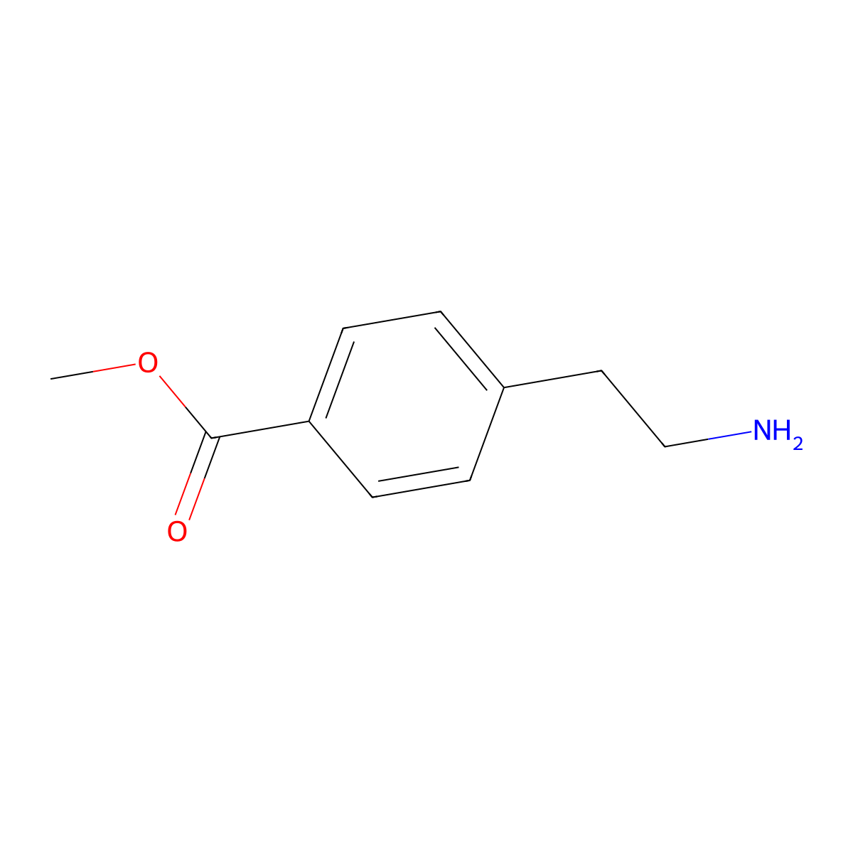 Methyl 4-(2-aminoethyl)benzoate molecular structure, CAS 77265-67-9