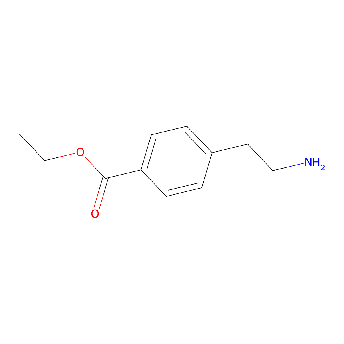 Ethyl 4-(2-aminoethyl)benzoate molecular structure, CAS 77266-69-4