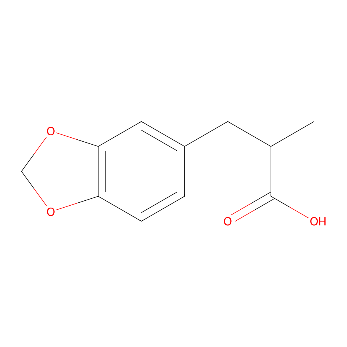 3-(2H-1,3-Benzodioxol-5-yl)-2-methylpropanoic acid molecular structure, CAS 77269-66-0