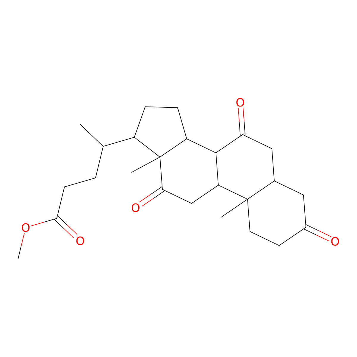 Methyl 3,7,12-trioxocholan-24-oate molecular structure, CAS 7727-82-4