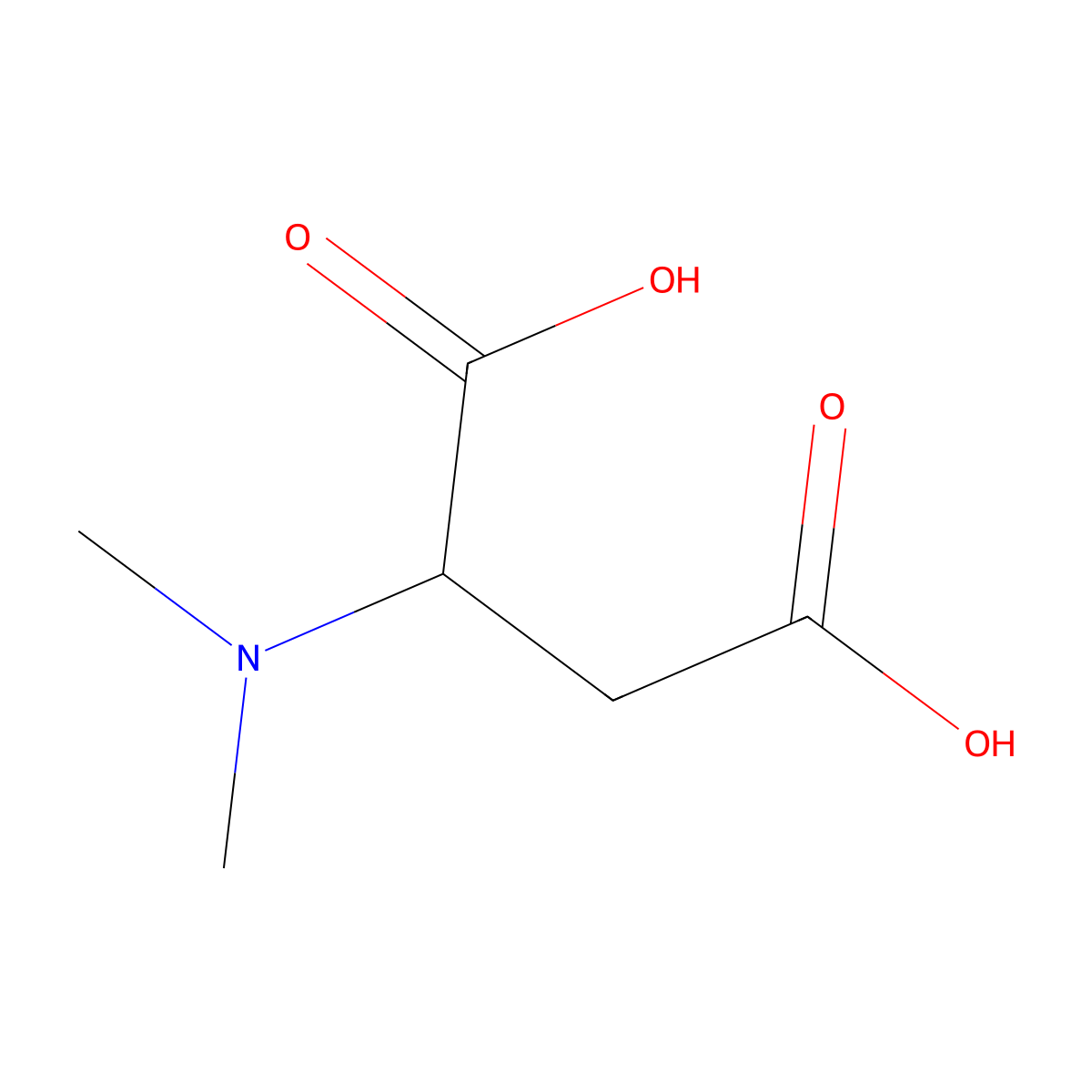 (2R)-2-(dimethylamino)butanedioic acid molecular structure, CAS 77270-86-1