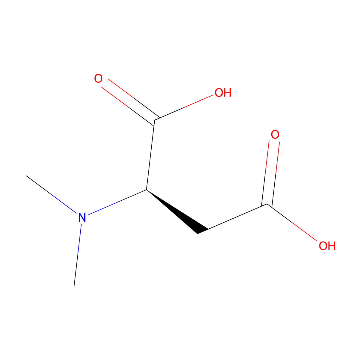 (2R)-2-(dimethylamino)butanedioic acid molecular structure, CAS 77270-86-1