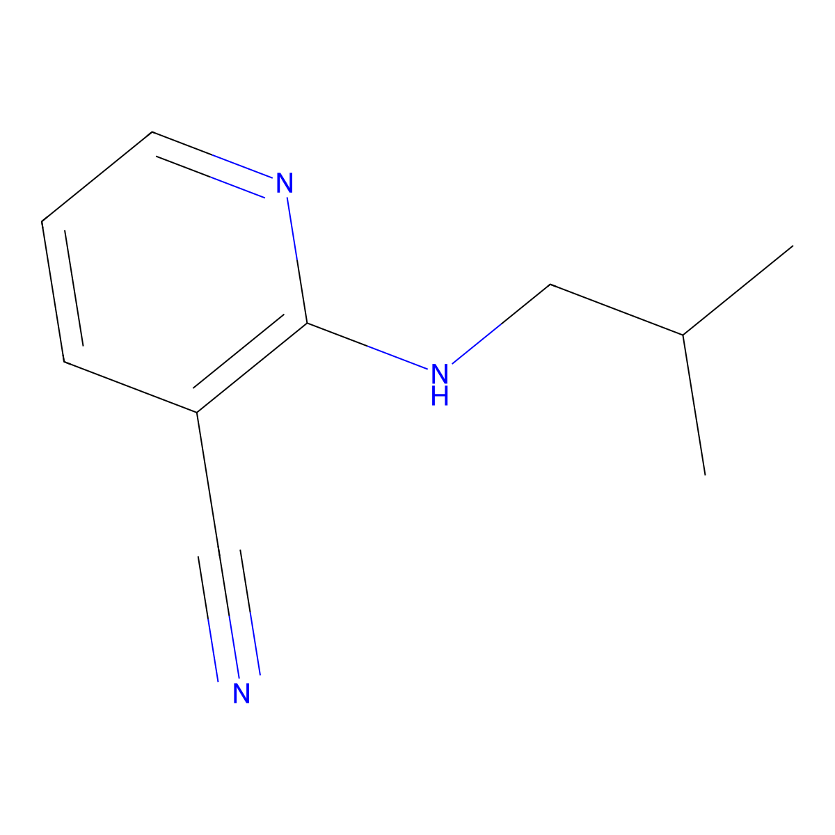 2-(Isobutylamino)nicotinonitrile molecular structure, CAS 77276-32-5