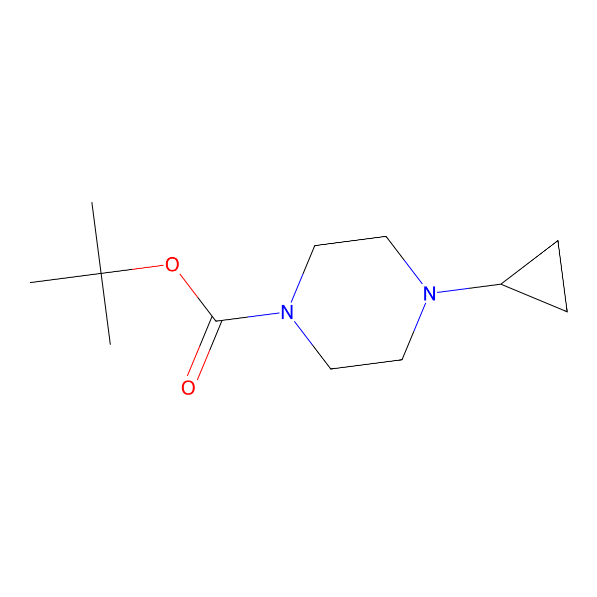 tert-Butyl 4-cyclopropylpiperazine-1-carboxylate molecular structure, CAS 77278-34-3