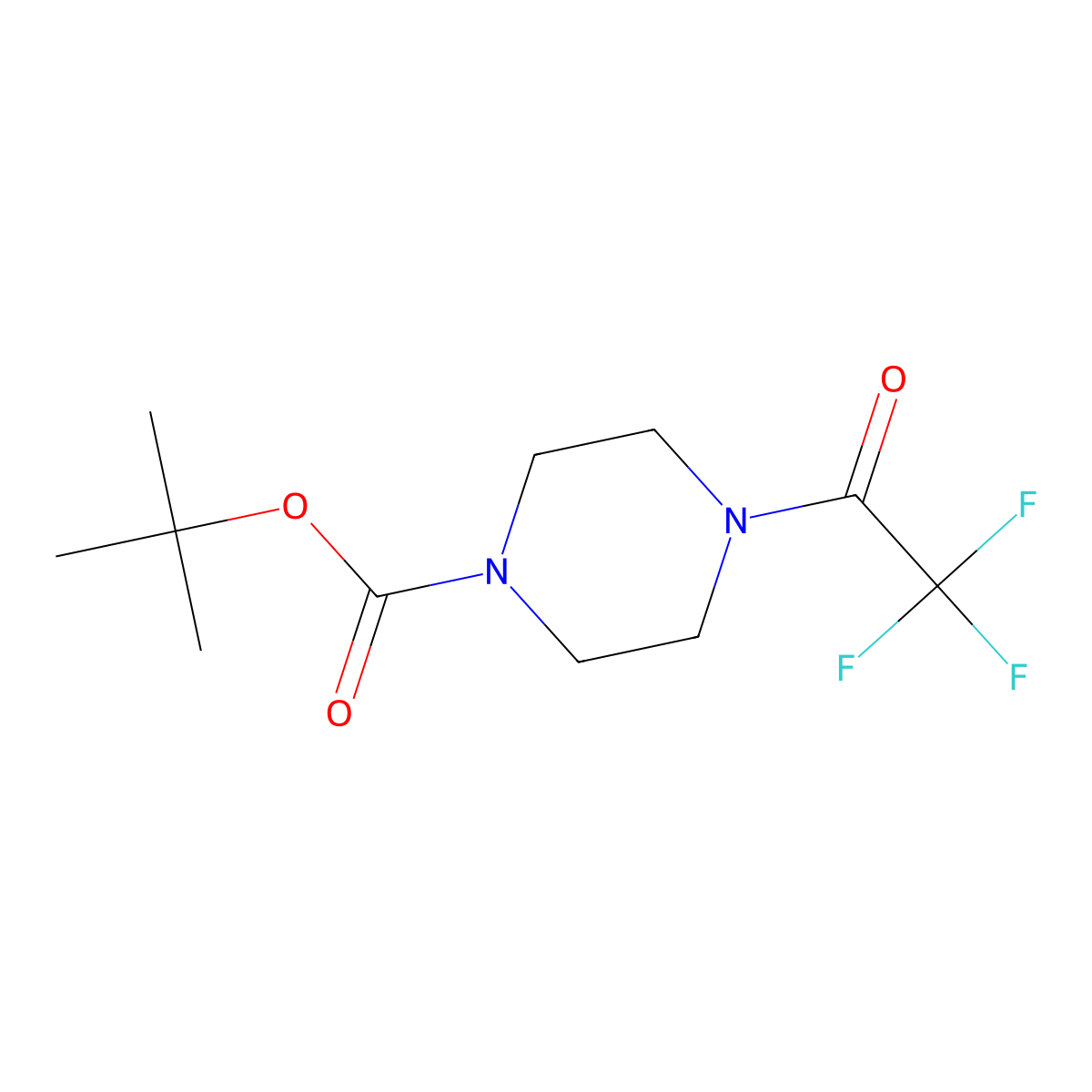 Tert-butyl 4-(2,2,2-trifluoroacetyl)piperazine-1-carboxylate molecular structure, CAS 77278-37-6