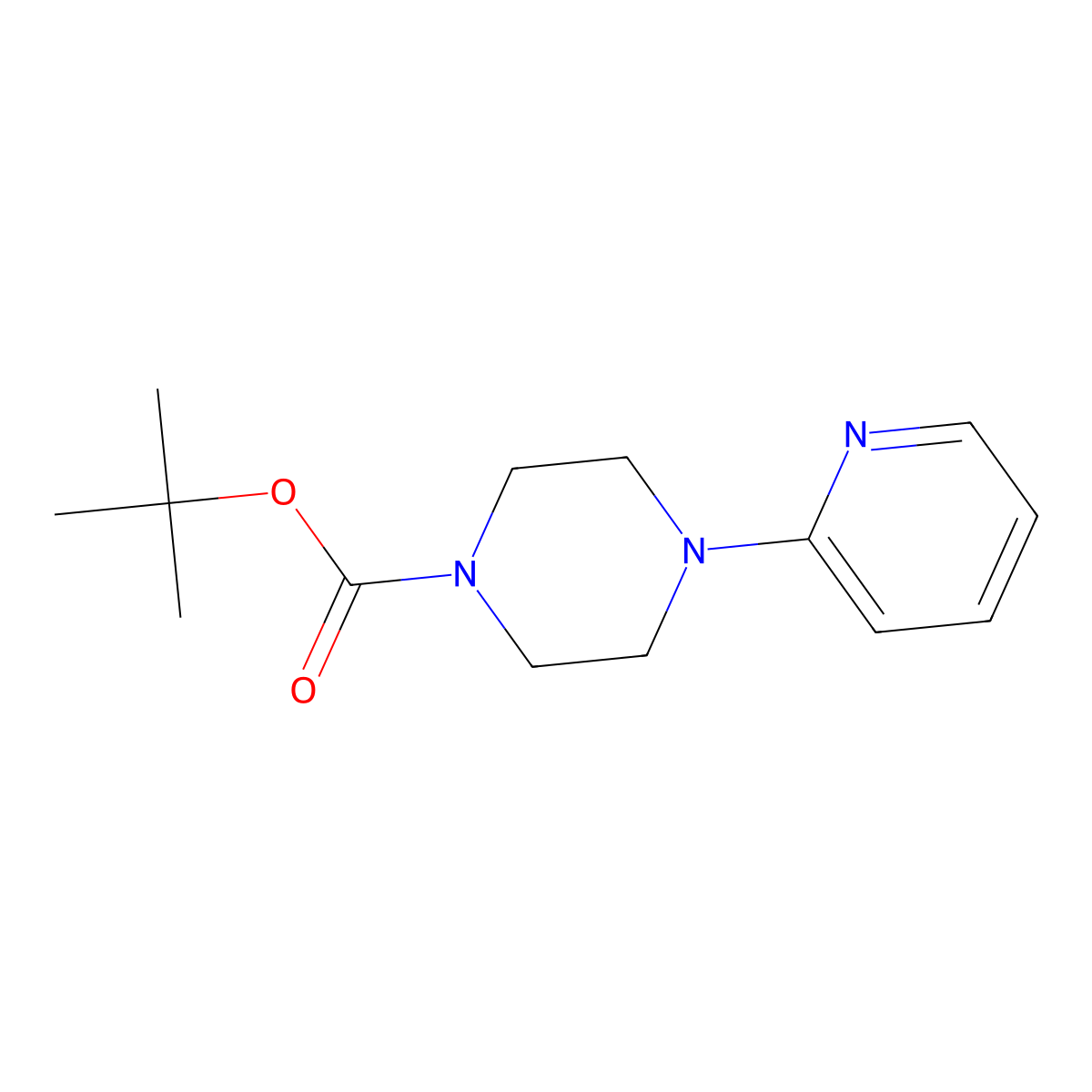 tert-Butyl 4-(pyridin-2-yl)piperazine-1-carboxylate molecular structure, CAS 77278-62-7