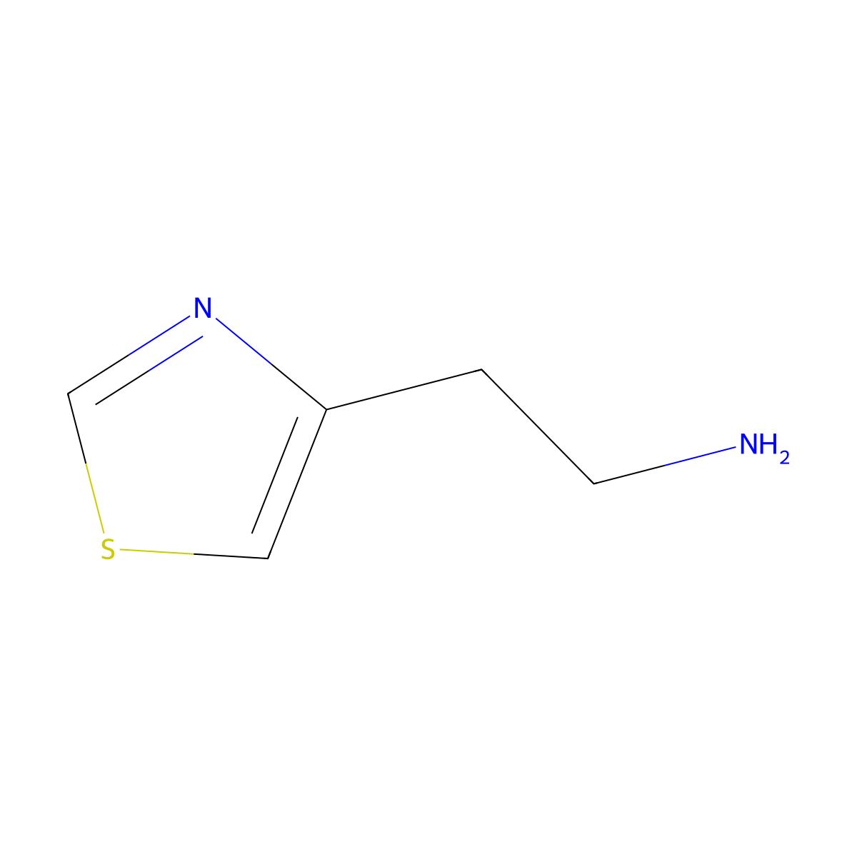 4-(beta-Aminoethyl)thiazole molecular structure, CAS 7728-74-7