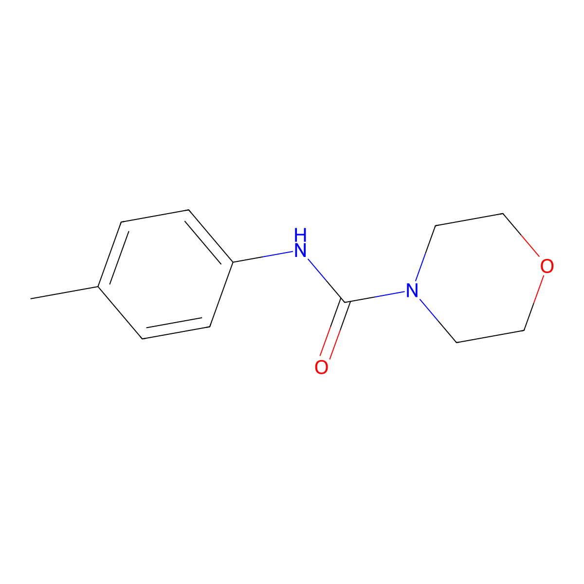 4-(N-(P-Tolyl)carbamoyl)morpholine molecular structure, CAS 77280-34-3