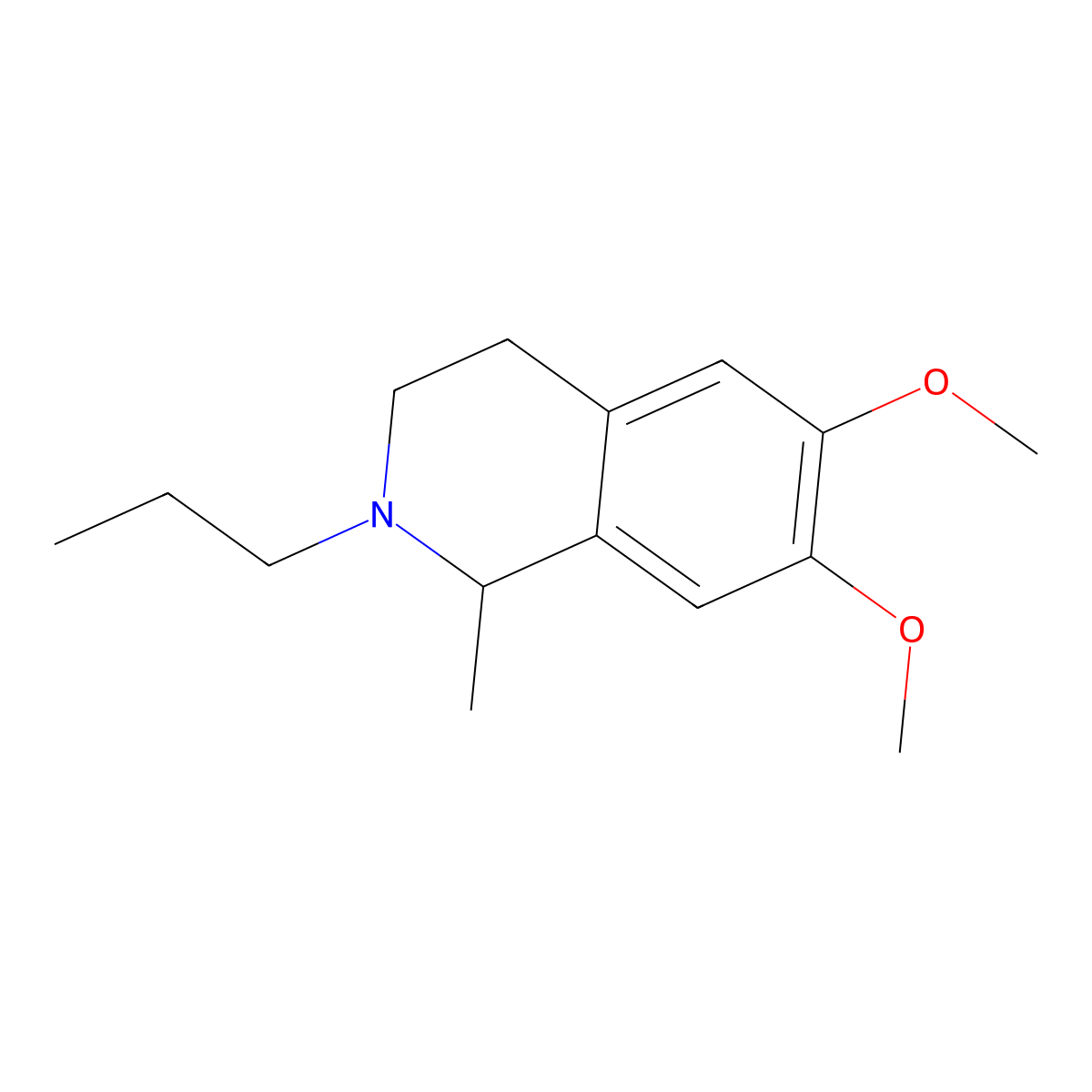 6,7-Dimethoxy-1-methyl-2-propyl-1,2,3,4-tetrahydroisoquinoline molecular structure, CAS 77280-40-1