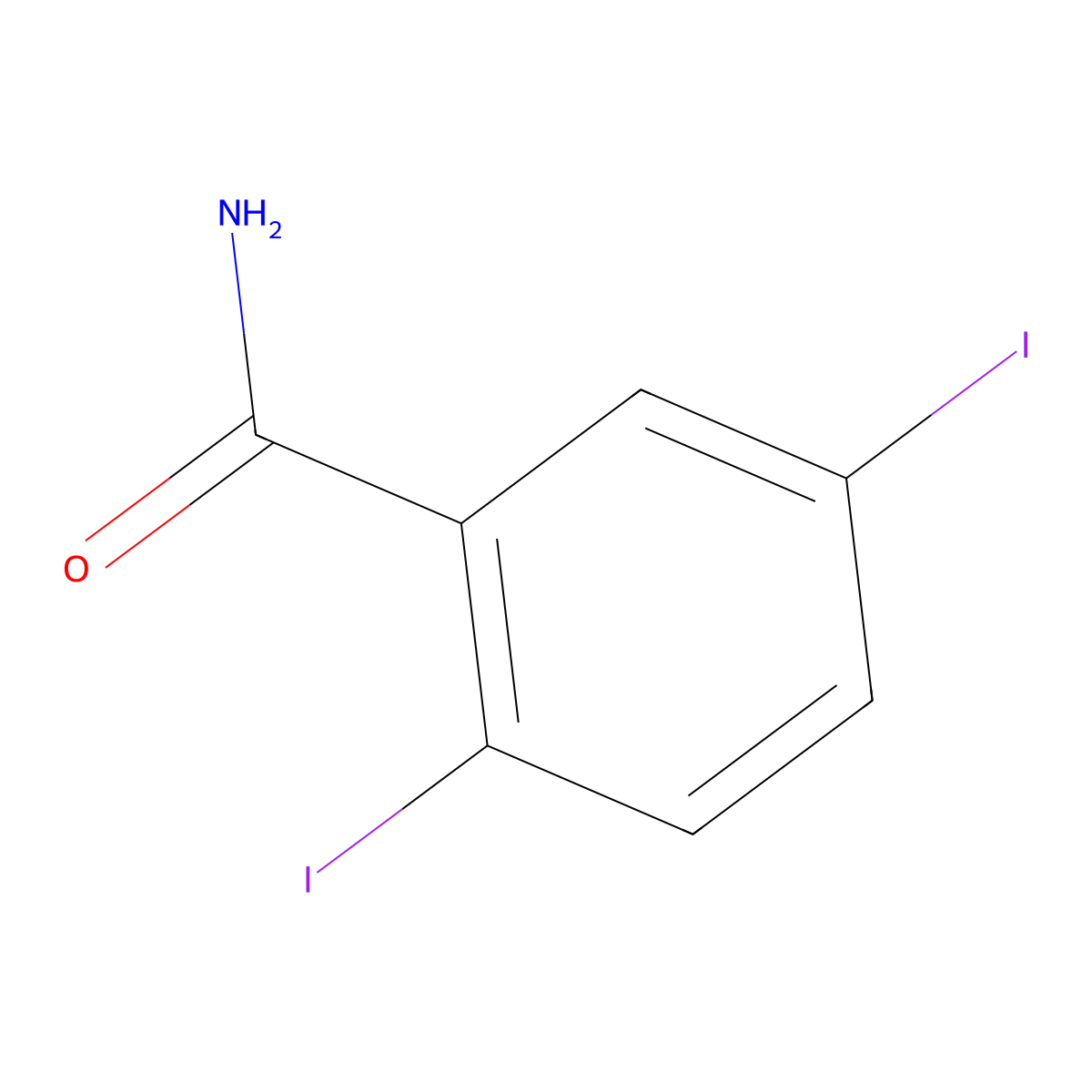 2,5-Diiodobenzamide molecular structure, CAS 77280-87-6
