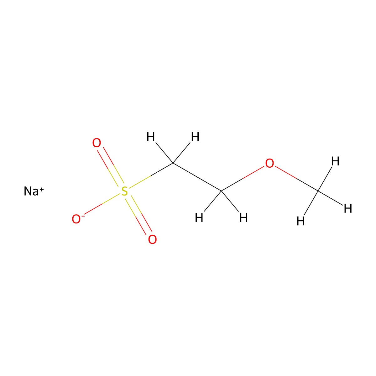 Sodium 2-Methoxyethanesulfonate molecular structure, CAS 77281-03-9