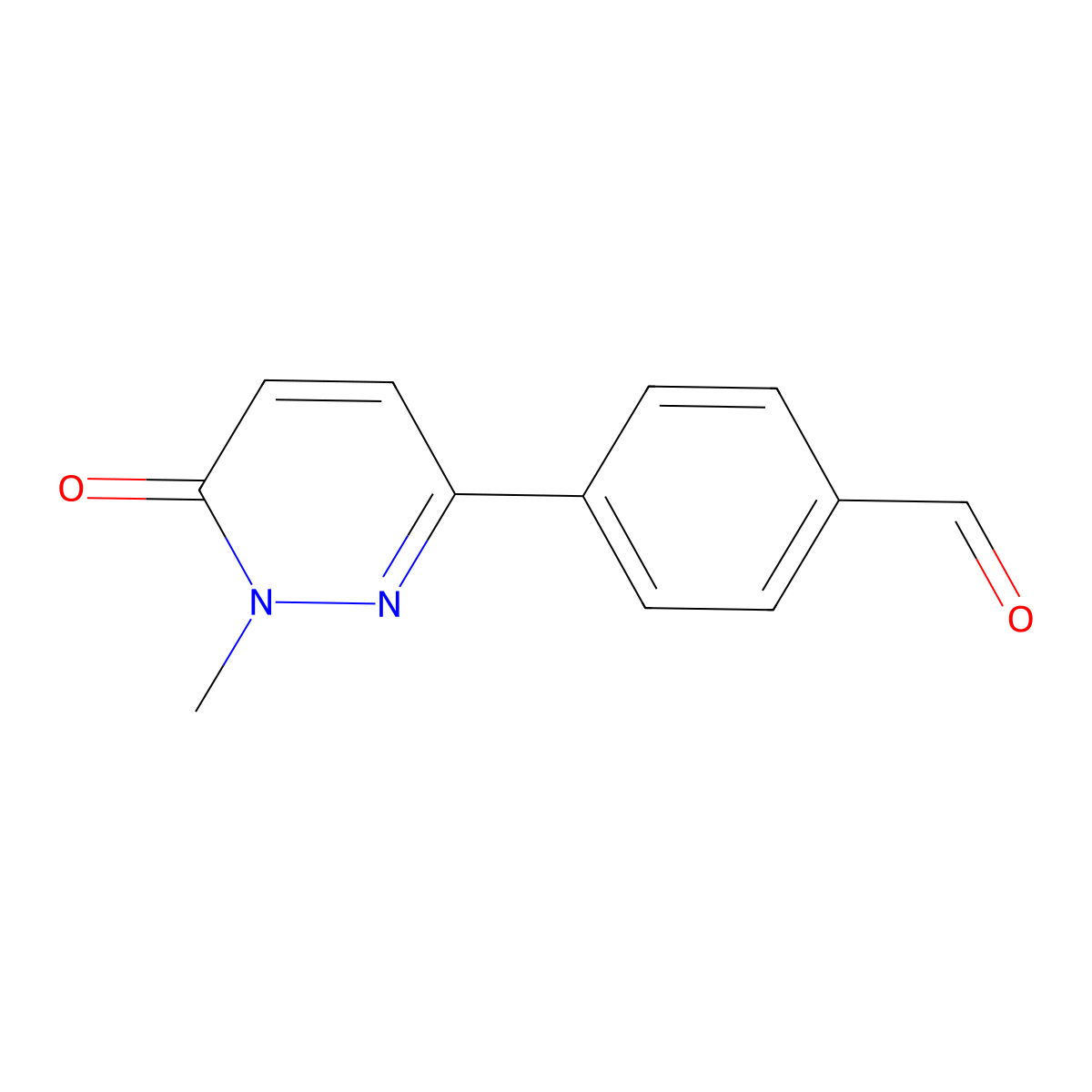 4-(1-Methyl-6-oxo-1,6-dihydropyridazin-3-yl)benzaldehyde molecular structure, CAS 77281-80-2