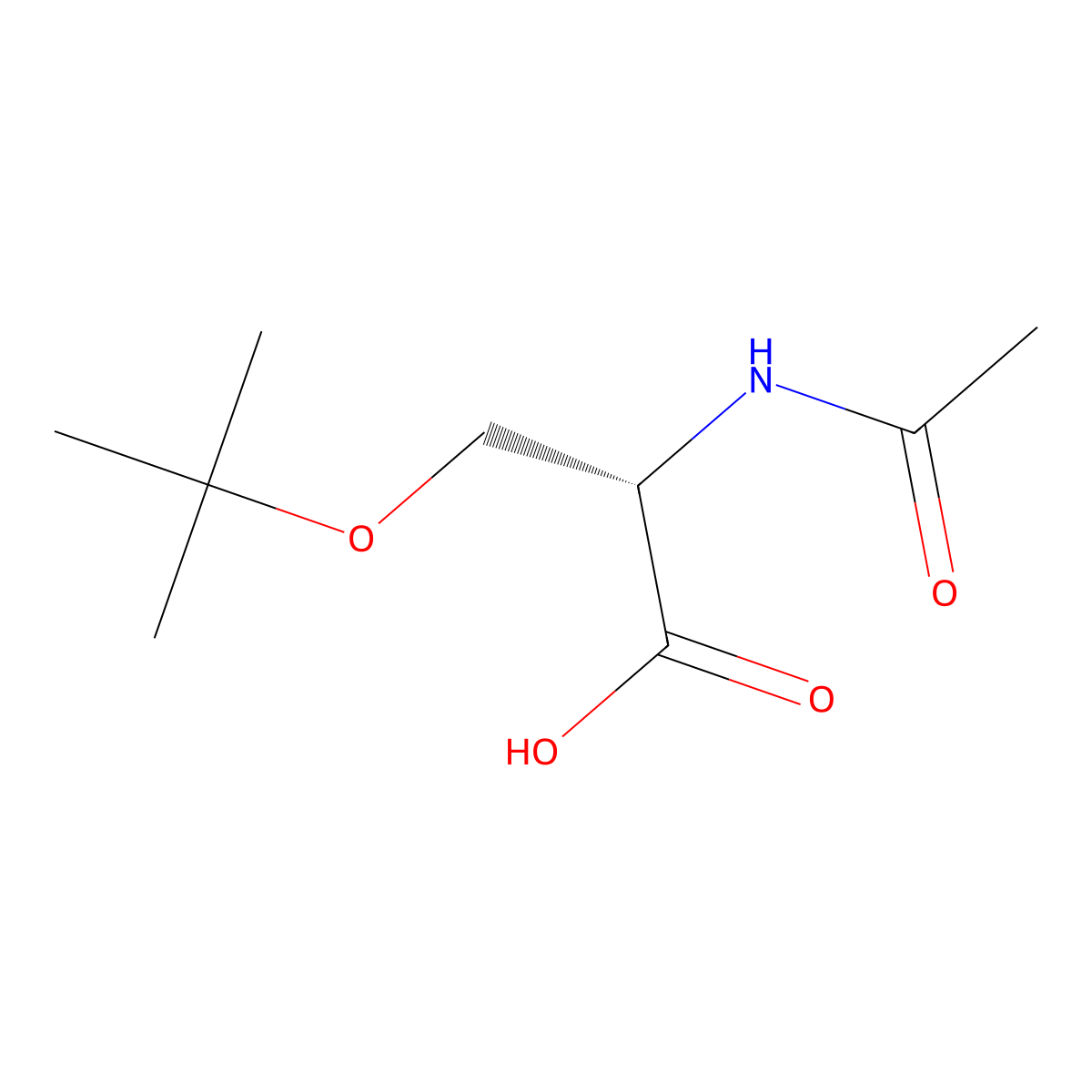 AC-Ser(tbu)-OH molecular structure, CAS 77285-09-7