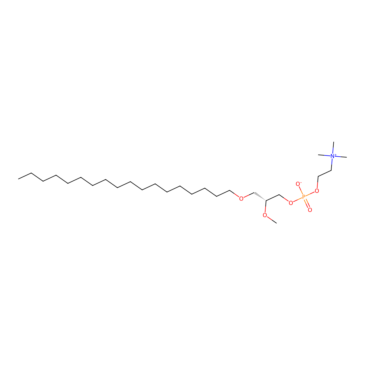 Edelfosine, (R)- molecular structure, CAS 77286-66-9
