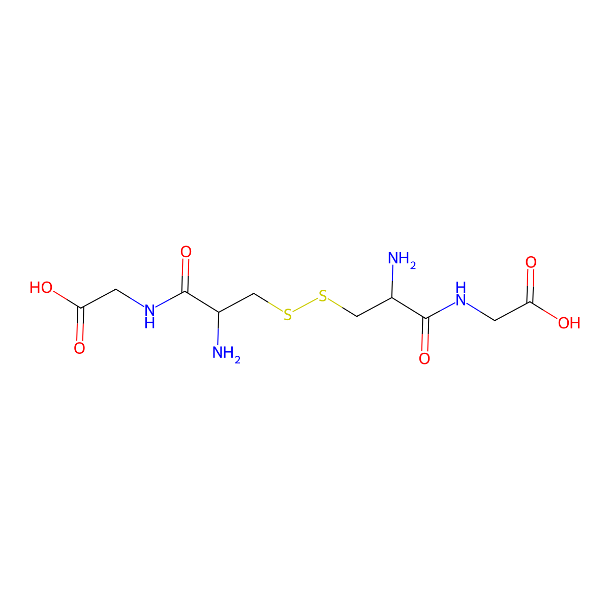 (H-Cys-Gly-OH)2 molecular structure, CAS 7729-20-6