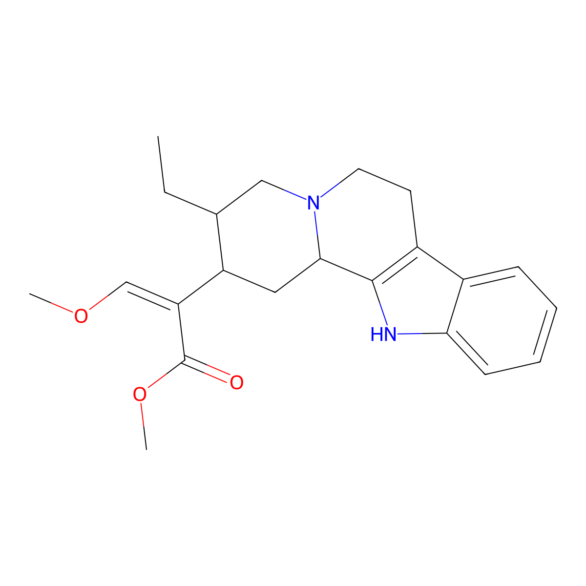 Hirsutine molecular structure, CAS 7729-23-9