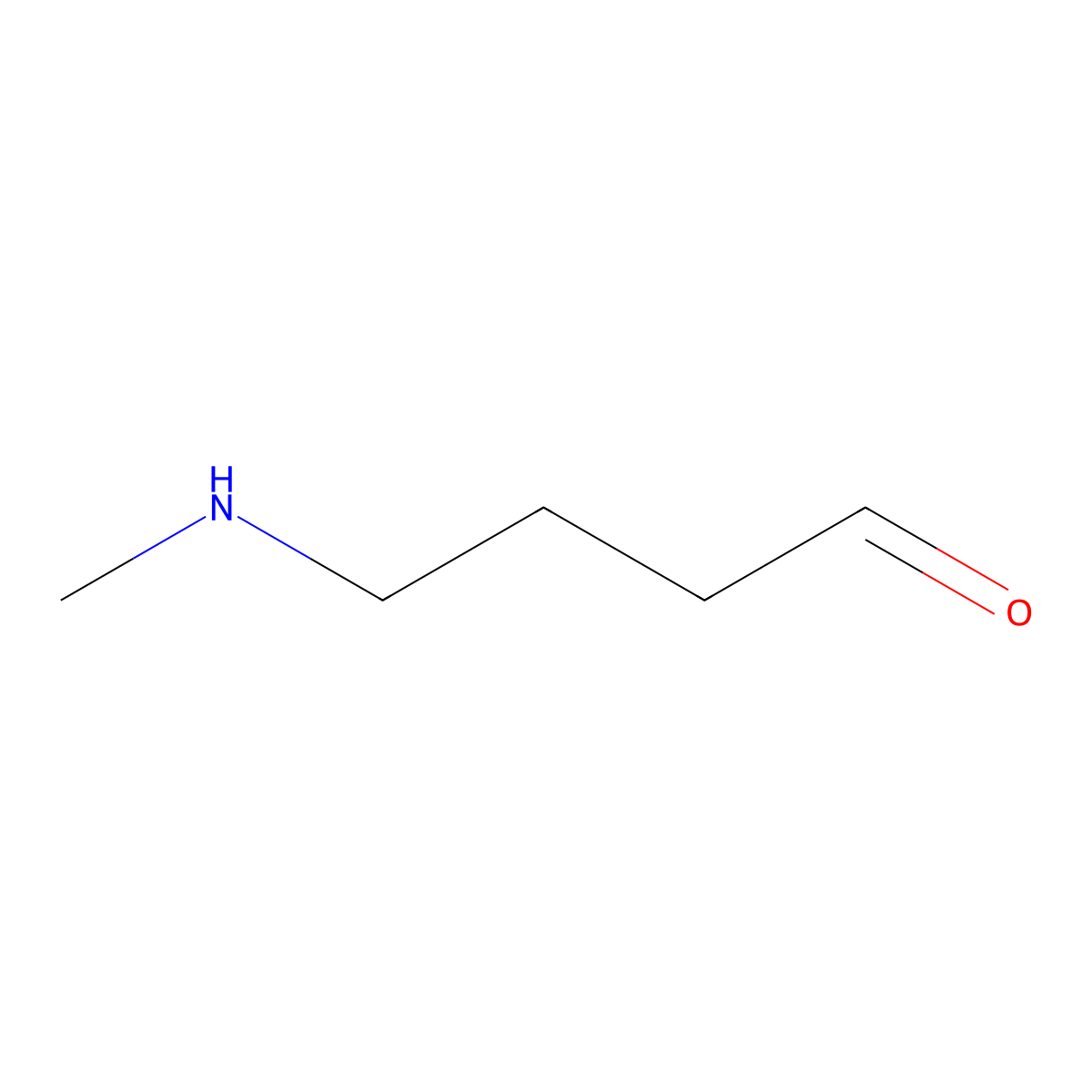 4-(Methylamino)butanal molecular structure, CAS 7729-27-3