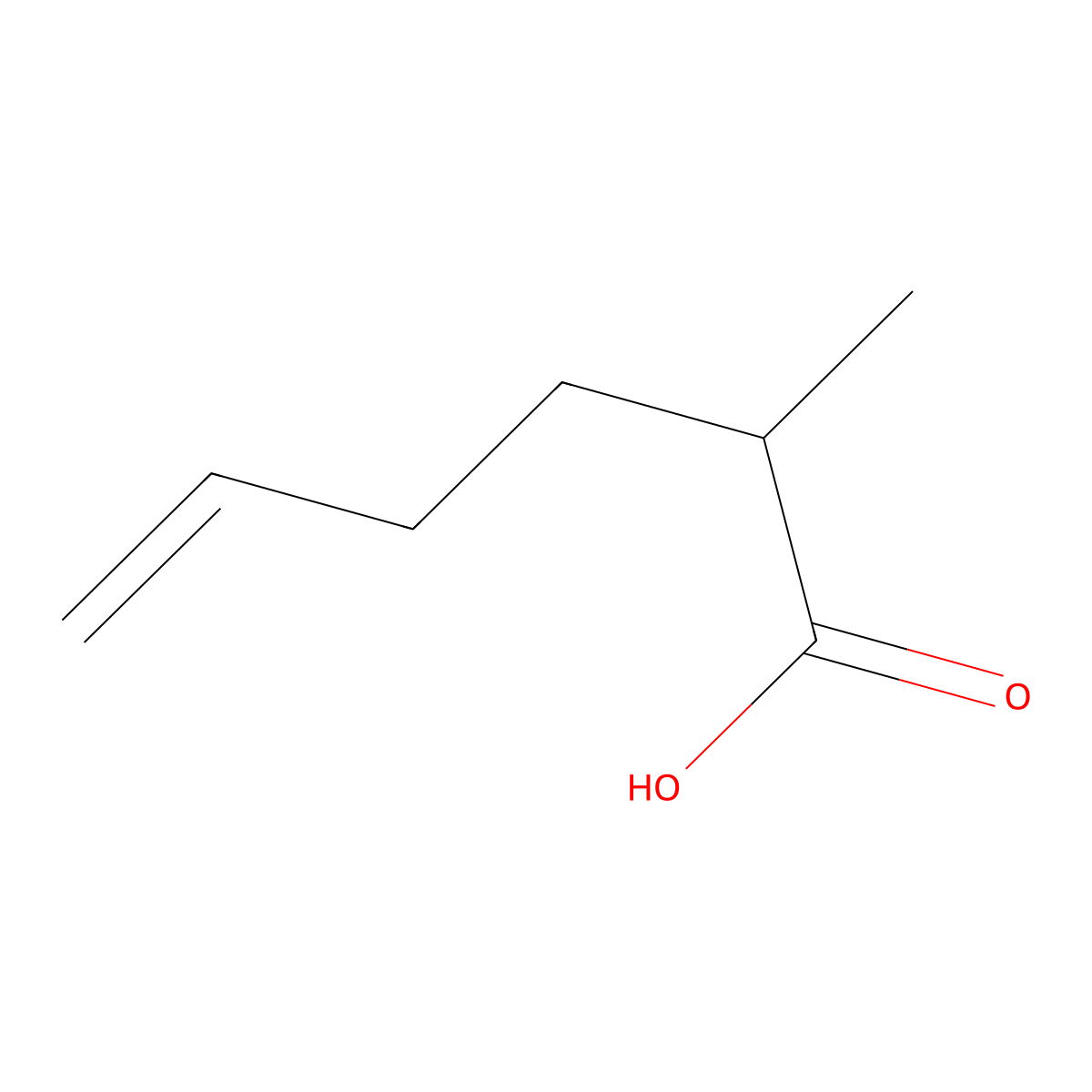 2-Methyl-5-hexenoic acid molecular structure, CAS 77290-89-2