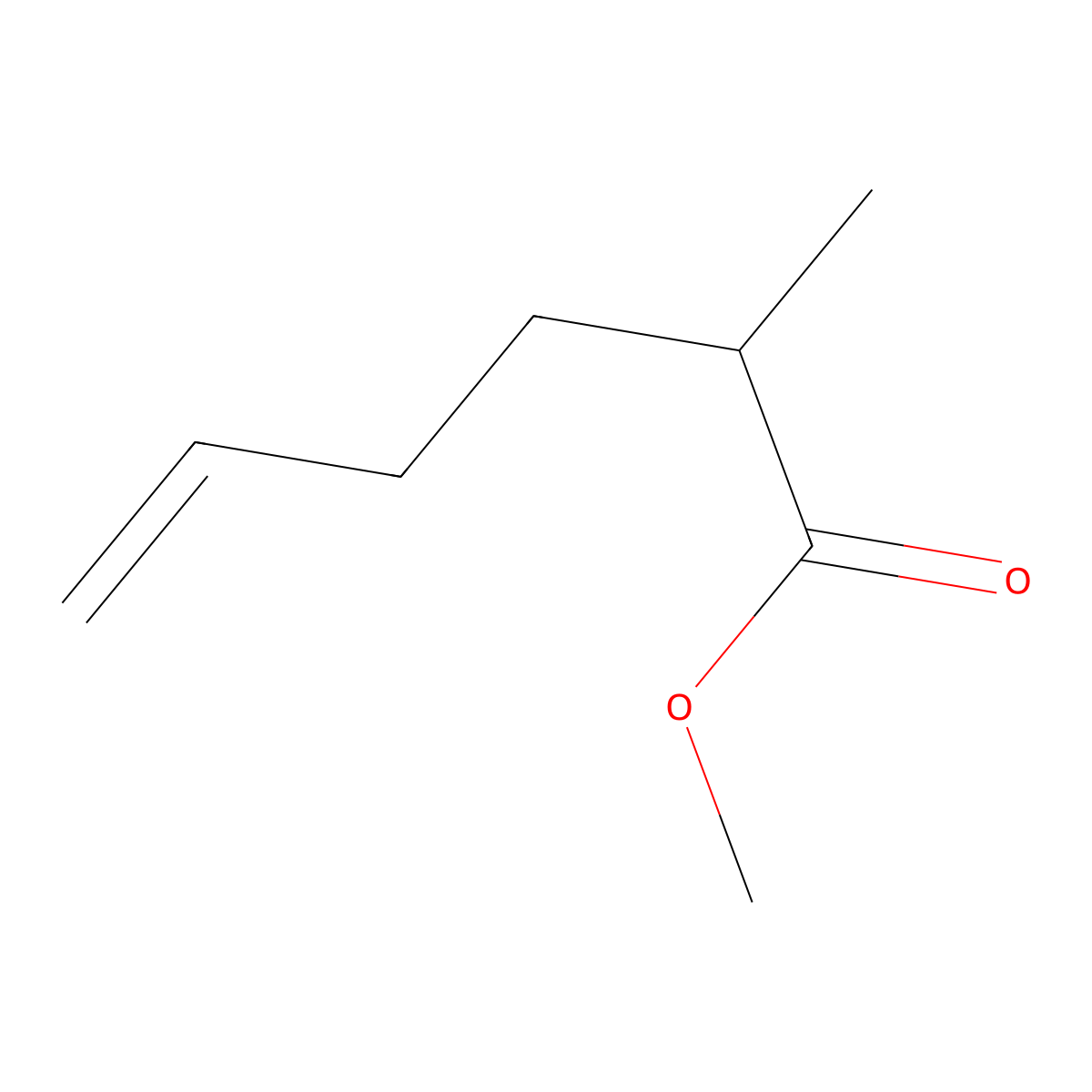 Methyl 2-methylhex-5-enoate molecular structure, CAS 77290-92-7
