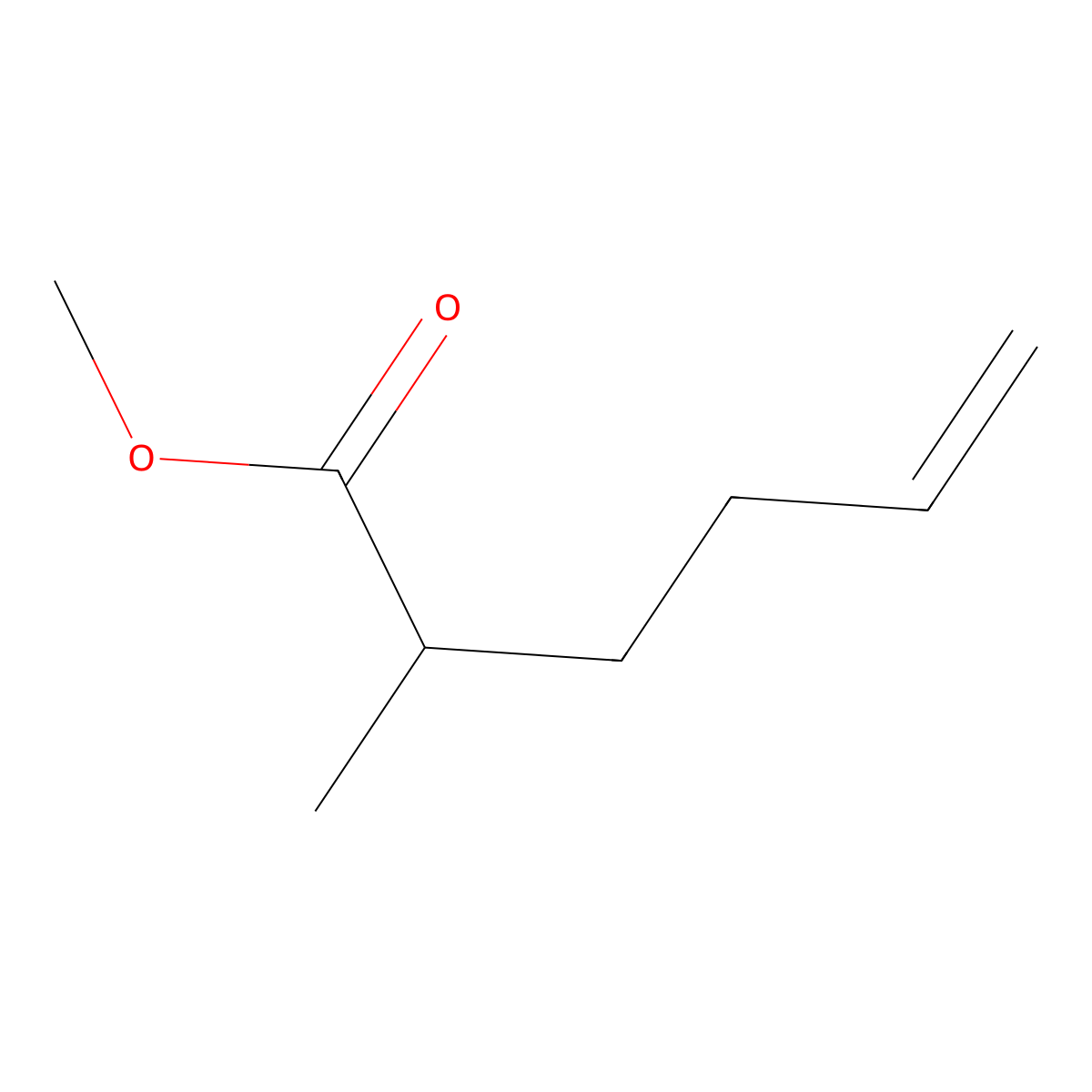 Methyl 2-methylhex-5-enoate molecular structure, CAS 77290-92-7