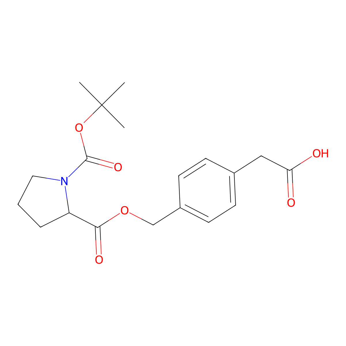 Boc-l-pro-o-ch2-f-ch2-cooh molecular structure, CAS 77292-83-2