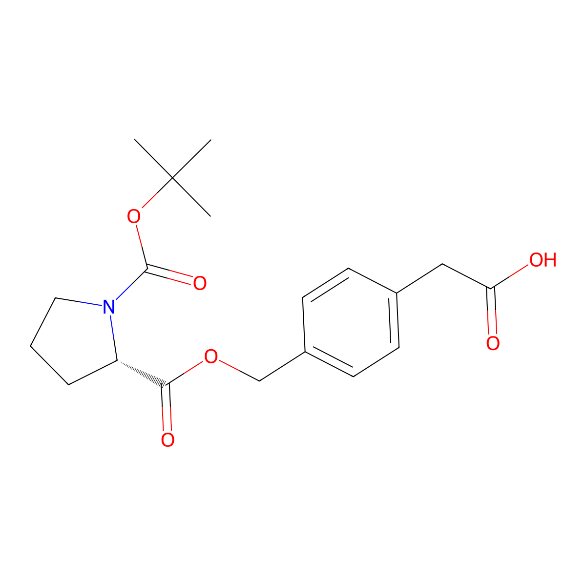 Boc-l-pro-o-ch2-f-ch2-cooh molecular structure, CAS 77292-83-2