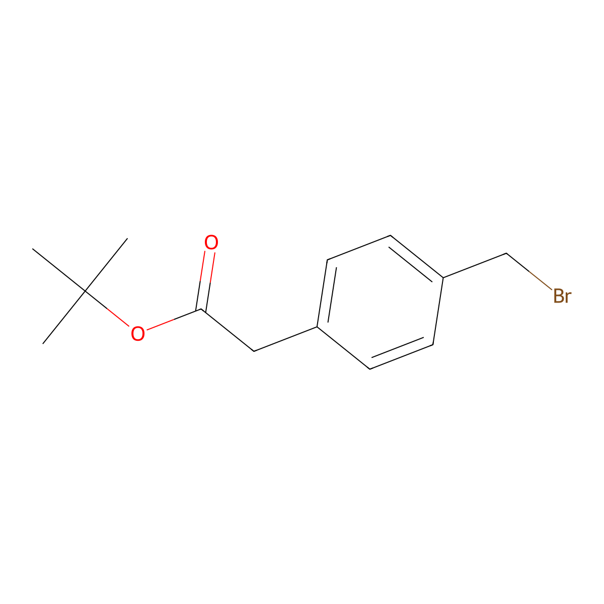 Tert-butyl 2-[4-(bromomethyl)phenyl]acetate molecular structure, CAS 77292-91-2