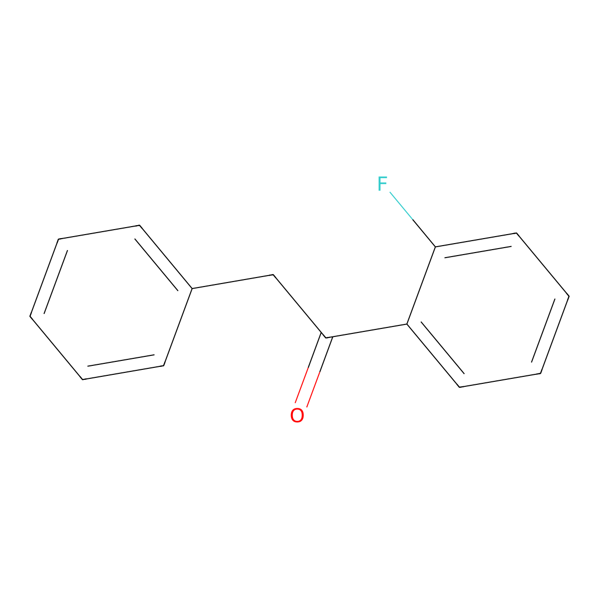 1-(2-Fluorophenyl)-2-phenylethan-1-one molecular structure, CAS 77294-82-7