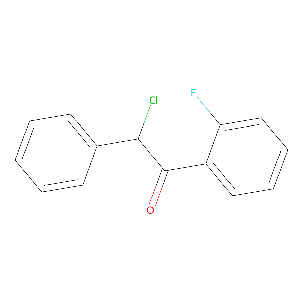 2-Chloro-1-(2-fluorophenyl)-2-phenylethanone molecular structure, CAS 77294-83-8