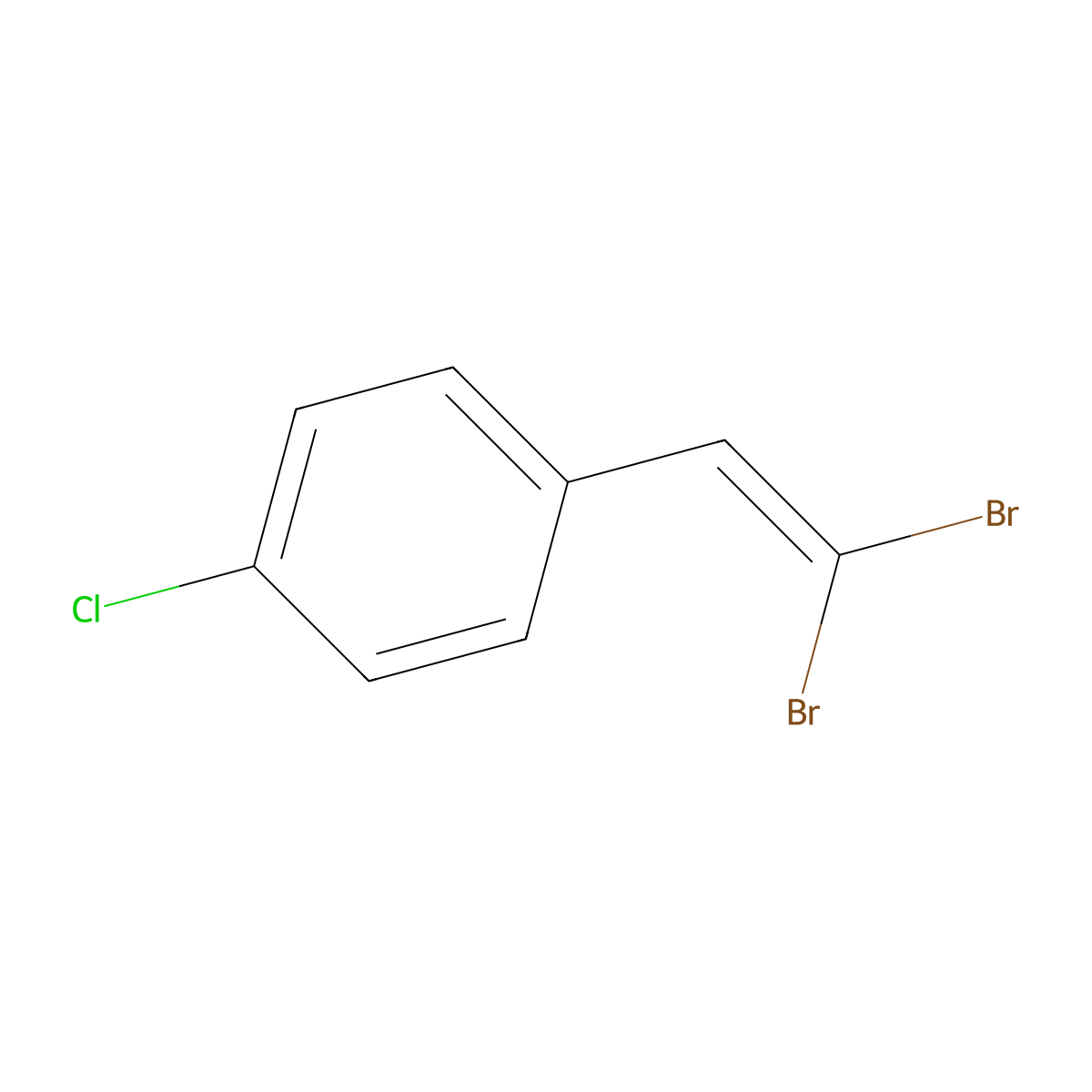 1-Chloro-4-(2,2-dibromoethenyl)benzene molecular structure, CAS 77295-59-1