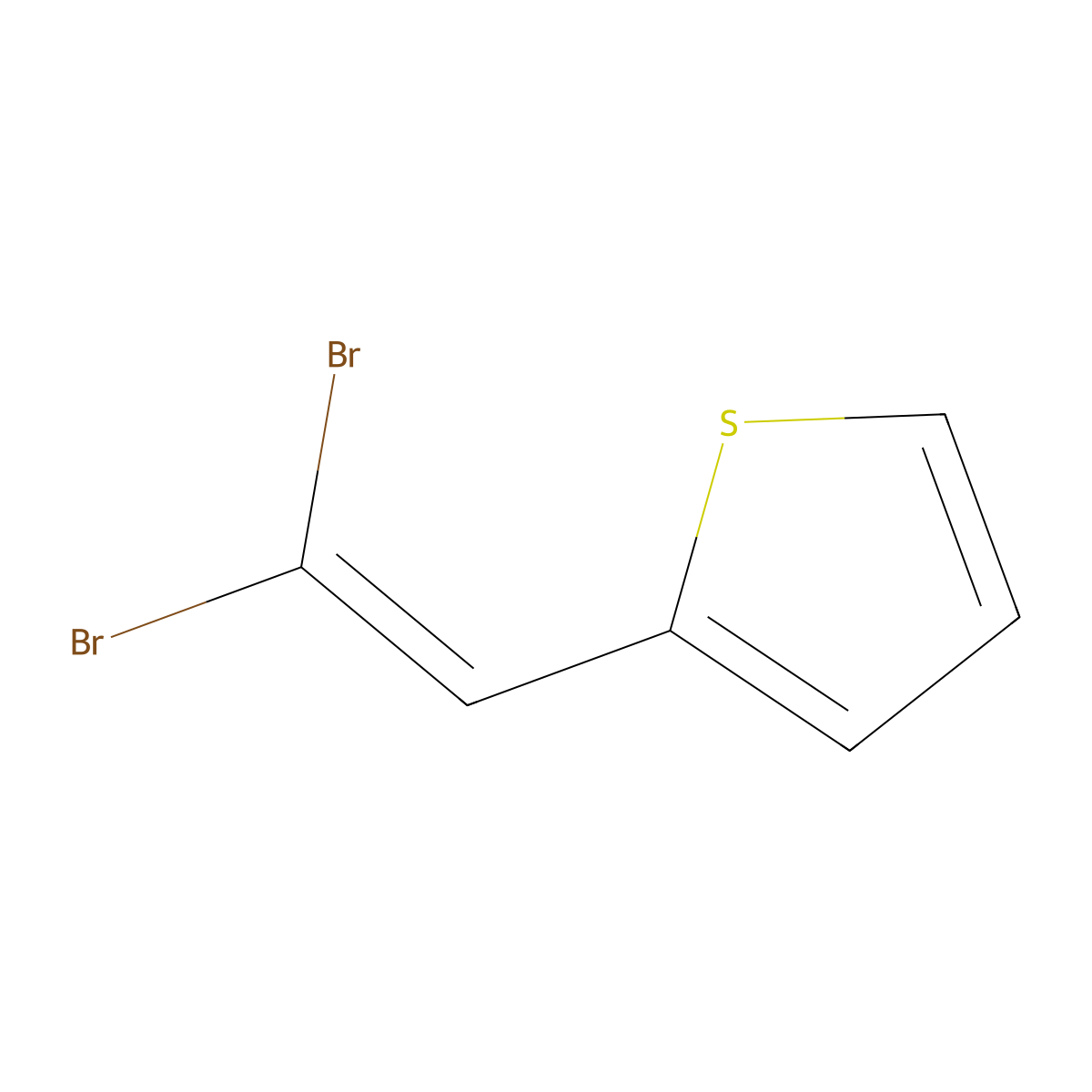 2-(2,2-Dibromoethenyl)thiophene molecular structure, CAS 77295-66-0