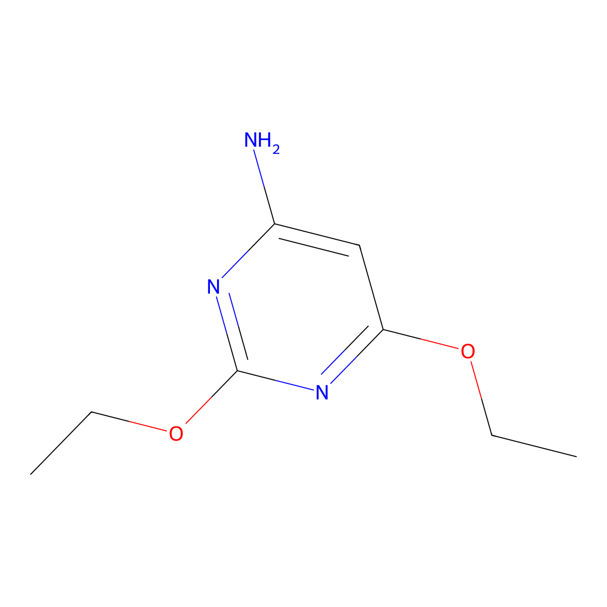 2,6-Diethoxypyrimidin-4-amine molecular structure, CAS 77297-30-4