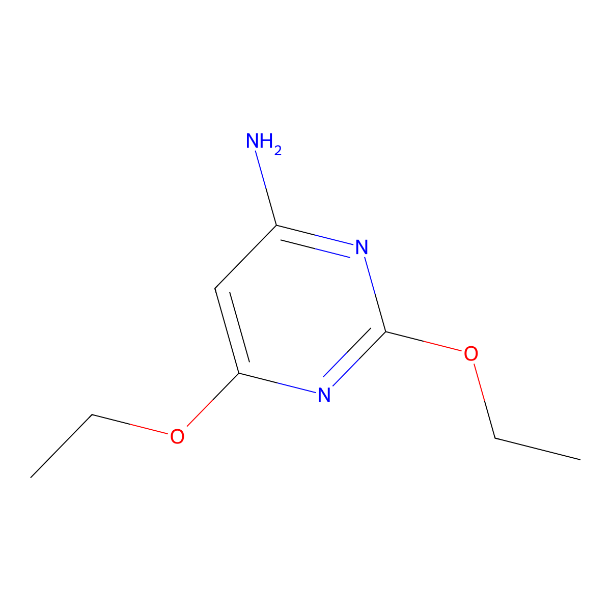 2,6-Diethoxypyrimidin-4-amine molecular structure, CAS 77297-30-4